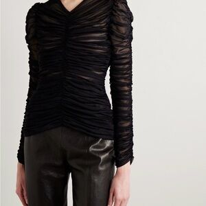 Elegant Black Ruched Top